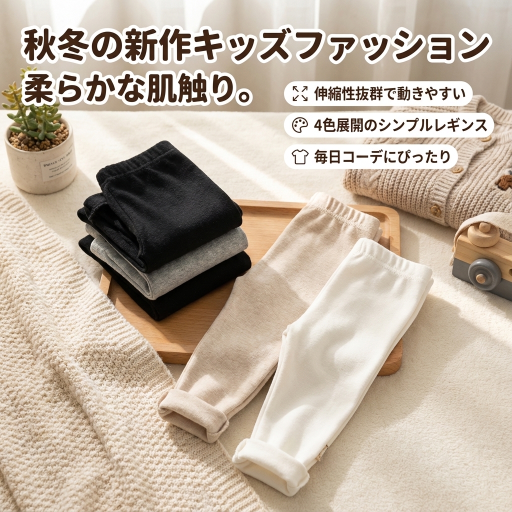 キッズファッション 秋冬新作 子供用レギンスパンツ ベビー服 - 商品イメージ